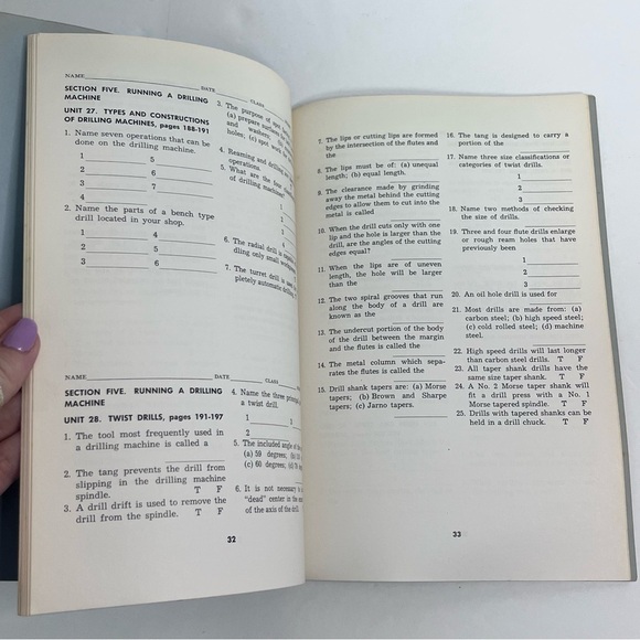 general machine shop workbook vtg 1970 general industrial machine shop ephemera - Picture 5 of 5